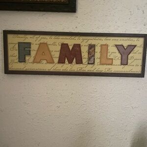 Multicolor Family Sign